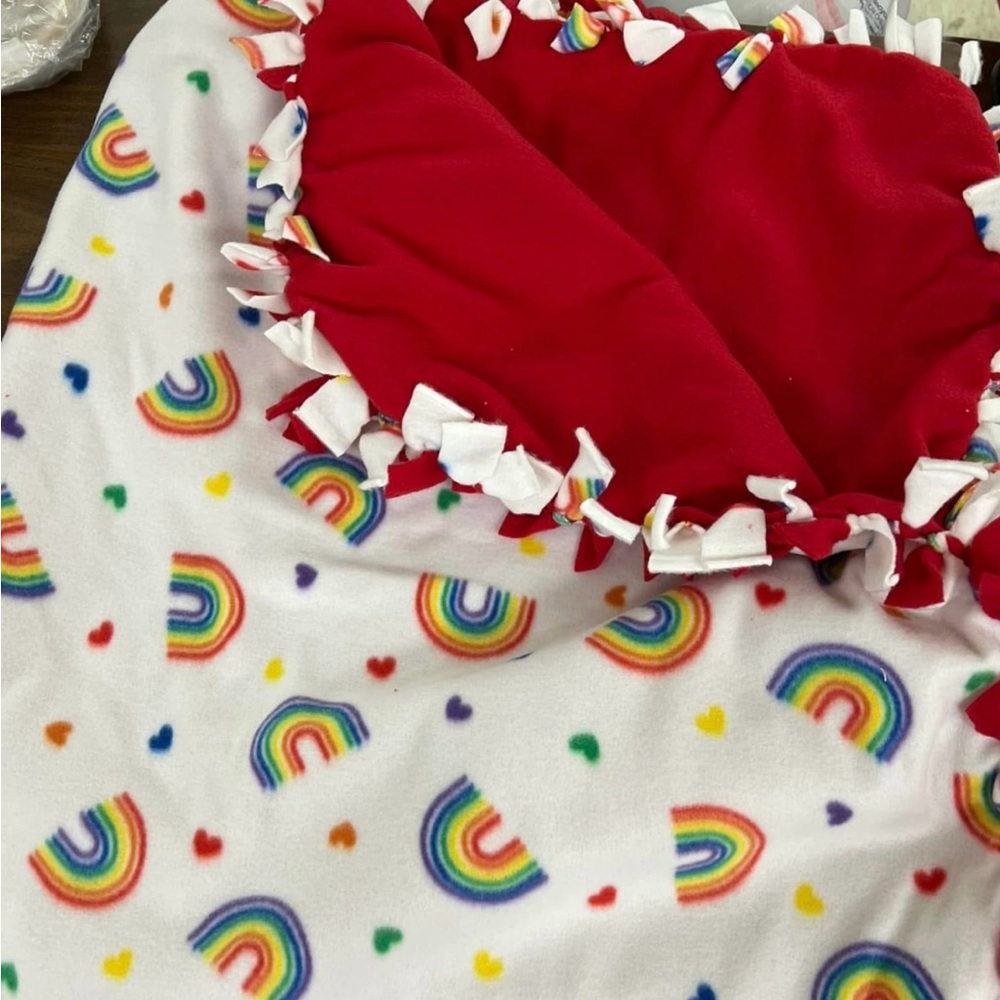 Rainbow Fleece Blanket